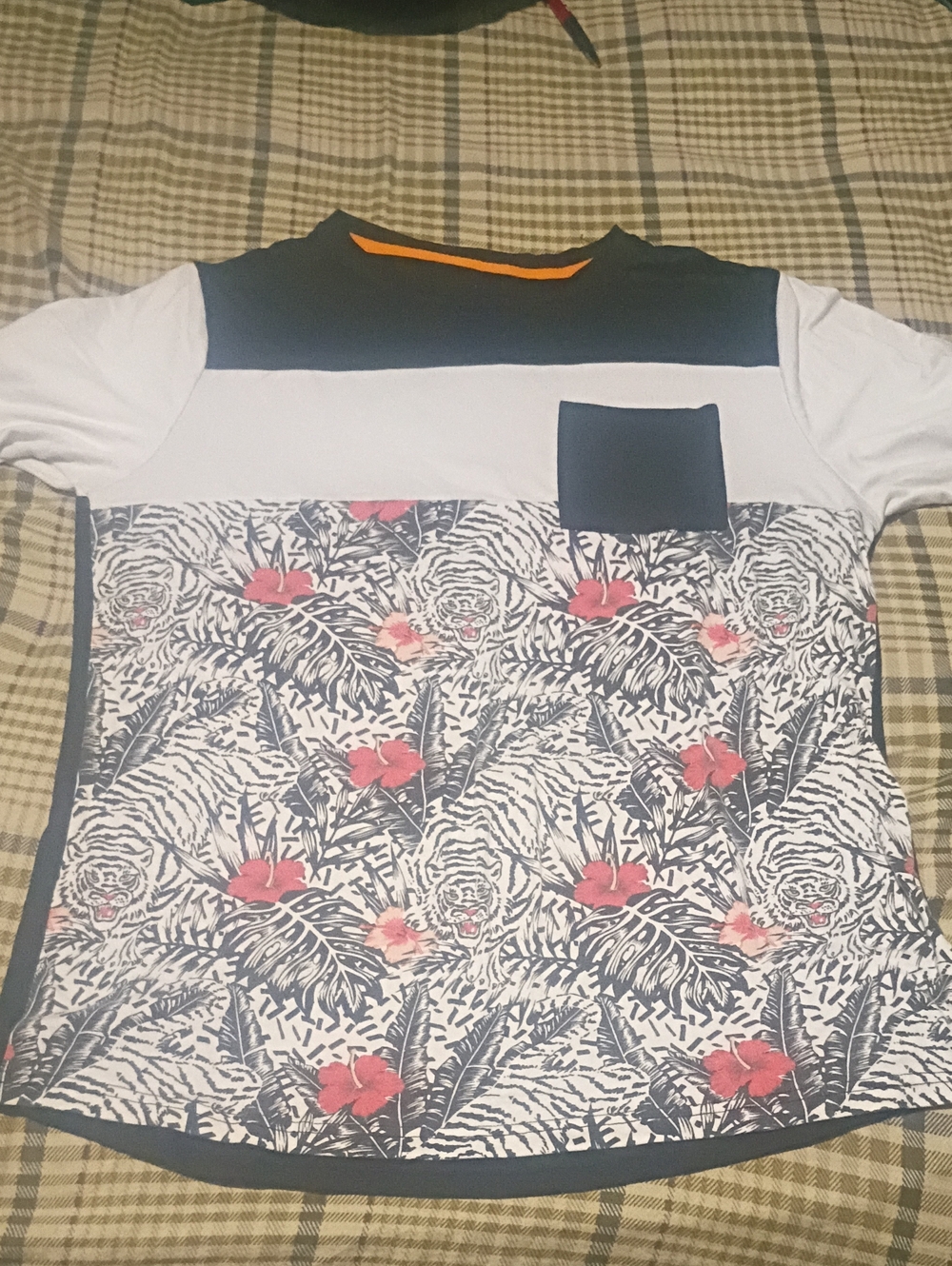 Brooklyn Standard White Shirt W/Tiger Print